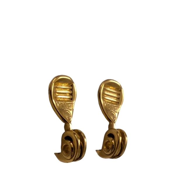 MONET Love Knot Gold GF Clip-On Earrings - Picture 8 of 10